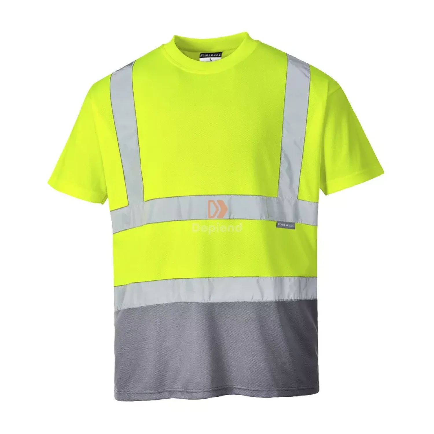 Portwest Kéttónusú póló sárga / szürke