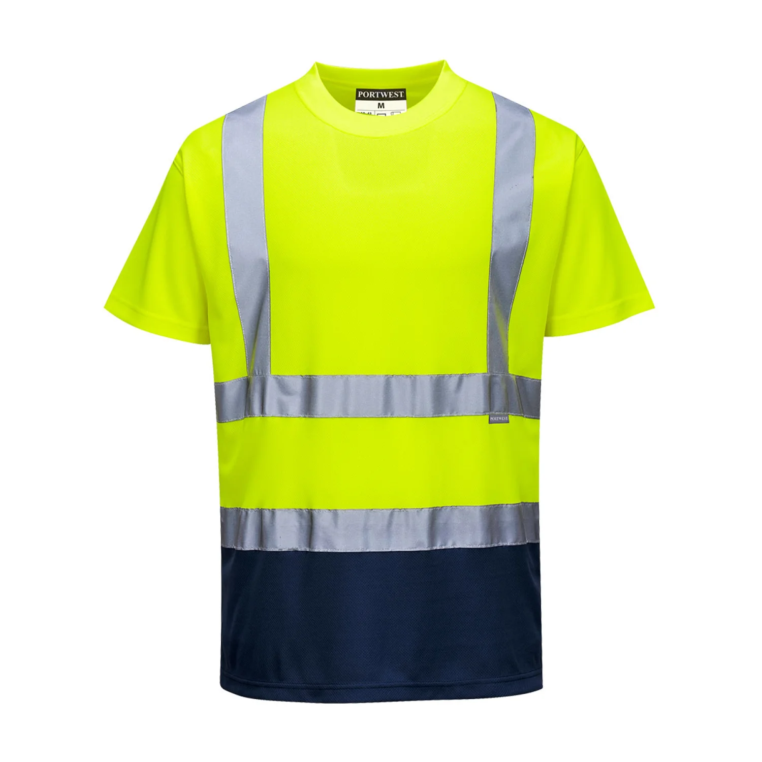 Portwest Kéttónusú póló Sárga/Navy