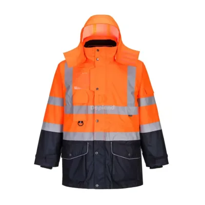 Portwest Hi-Vis 7 az 1-ben kontraszt Traffic kabát kabátok és