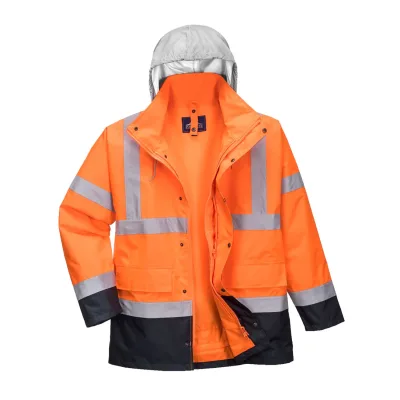 Portwest Hi-Vis 4 az 1-ben Contrast Traffic kabát