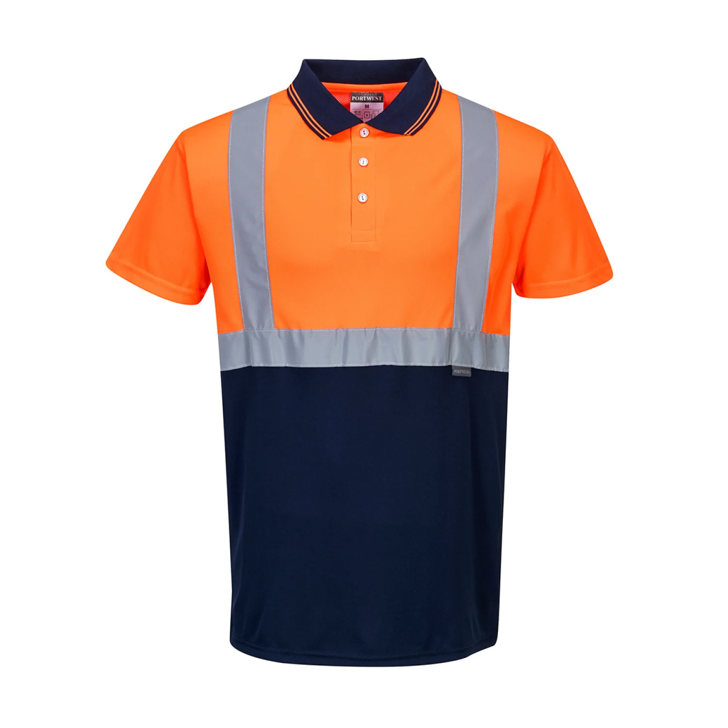 Portwest Kéttónusú pólóing Narancs/Navy