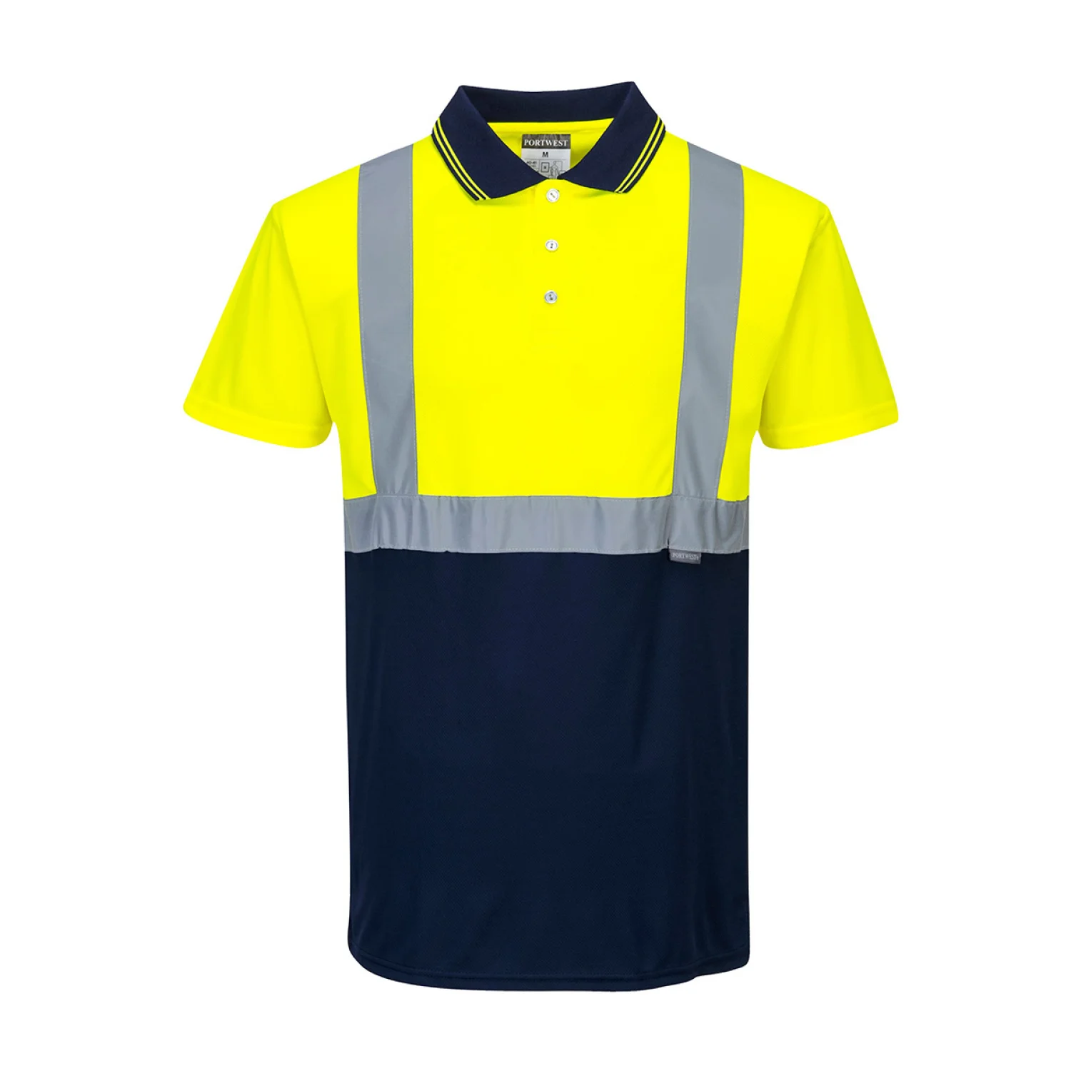 Portwest Kéttónusú pólóing Sárga/Navy