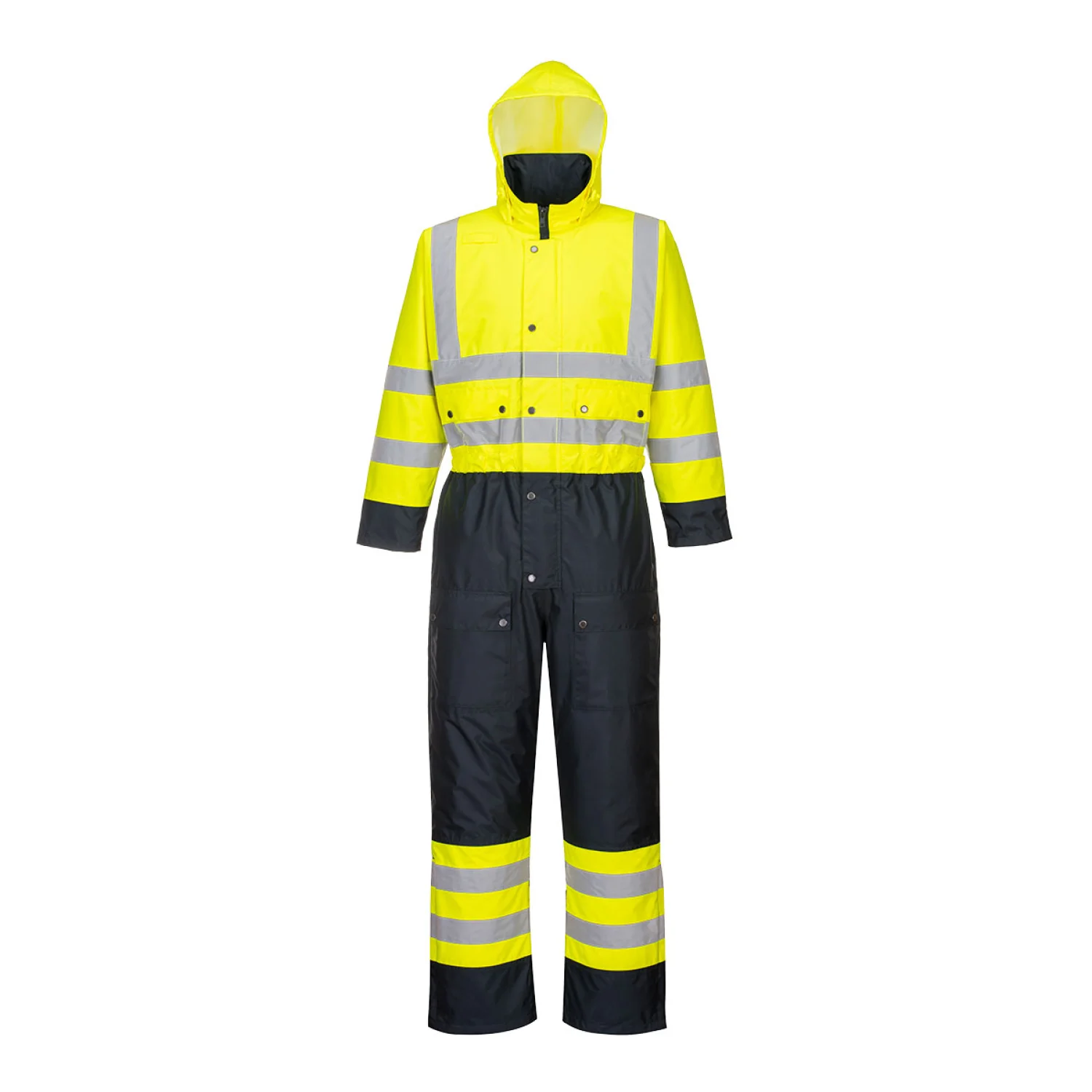 Portwest Hi-Vis Contrast bélelt overál Sárga/Navy