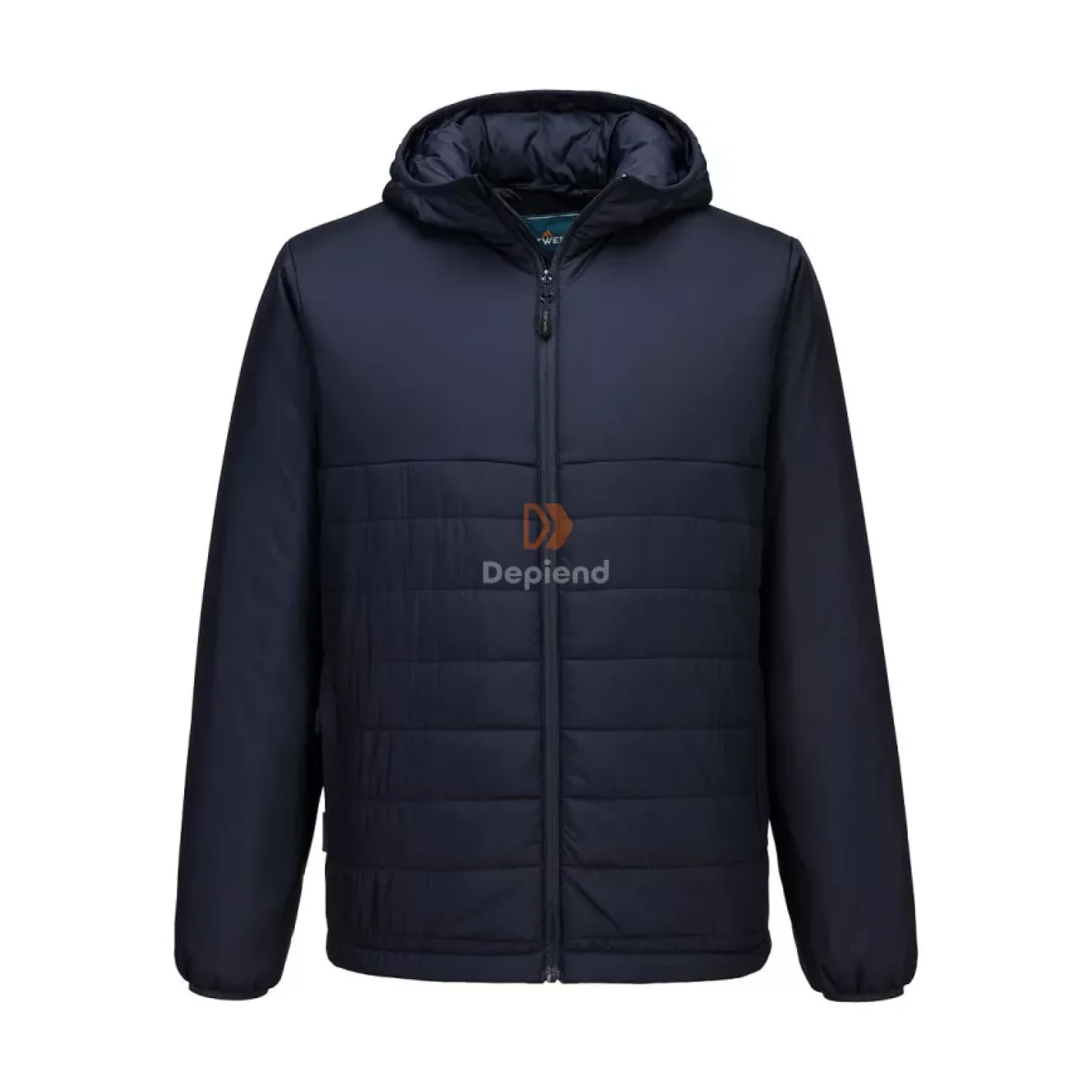 Portwest Hooded Insulated Baffle Jacket sötét tengerészkék