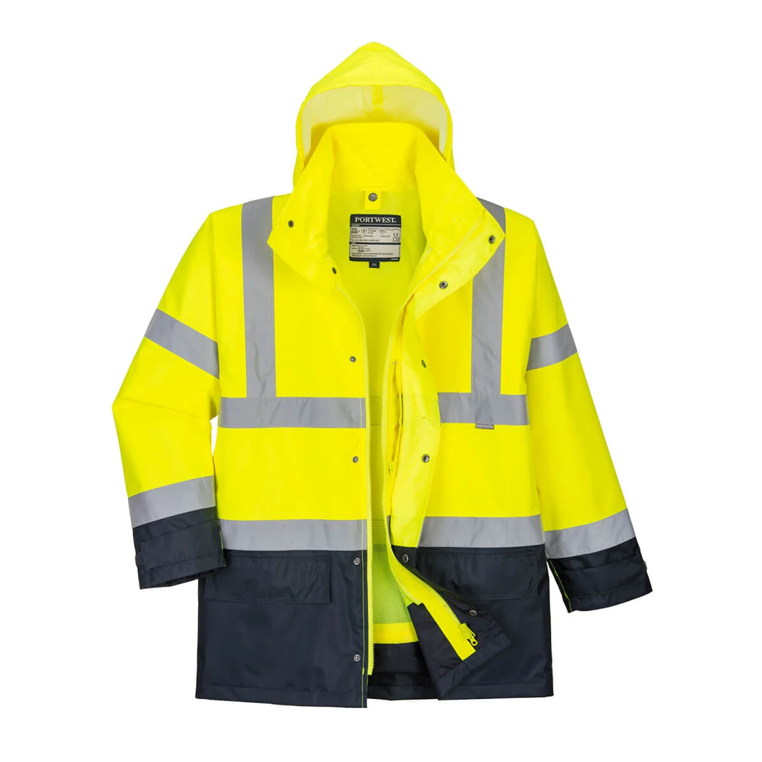 Portwest Hi-Vis Executive 5 az 1-ben kabát Sárga/Navy