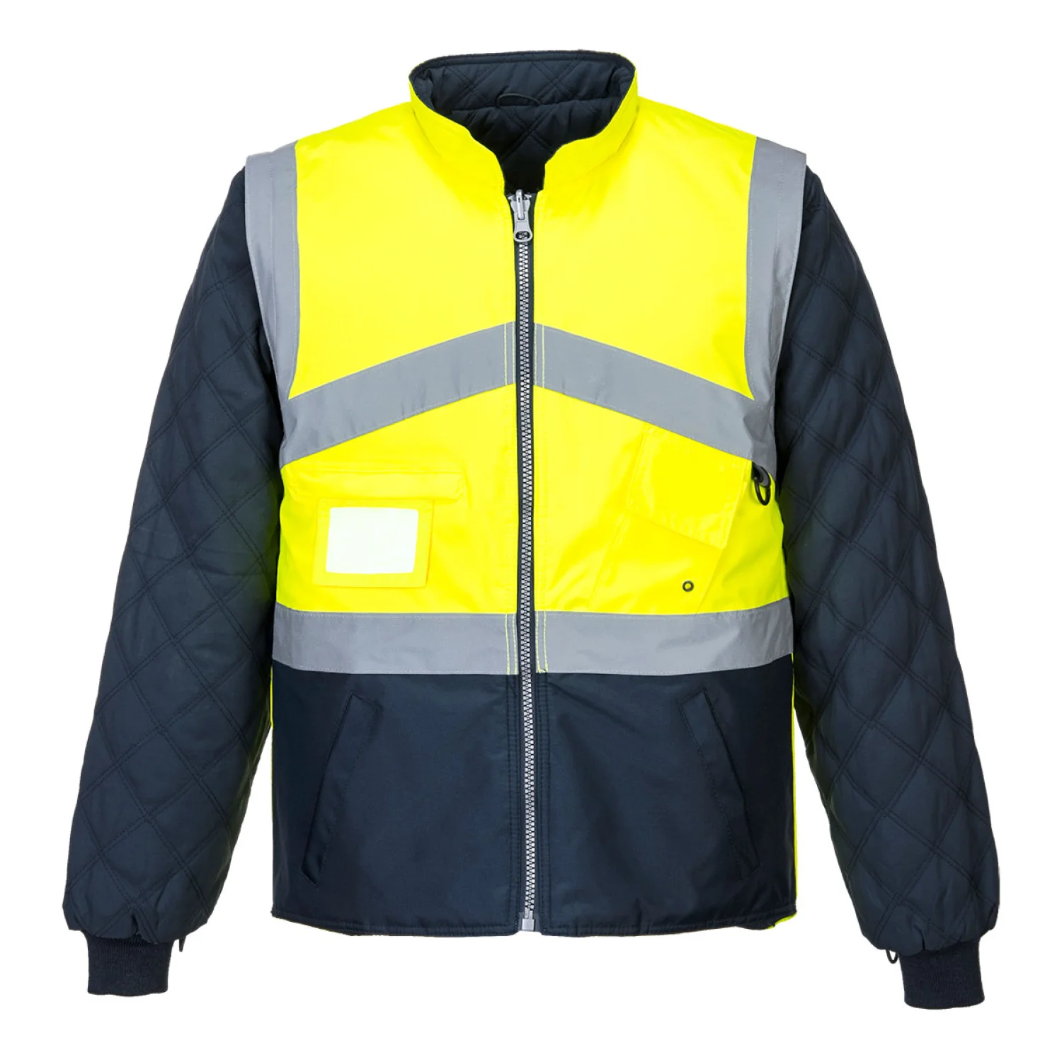 Portwest Hi-Vis kéttónusúkabát - kifordítható Sárga/Navy