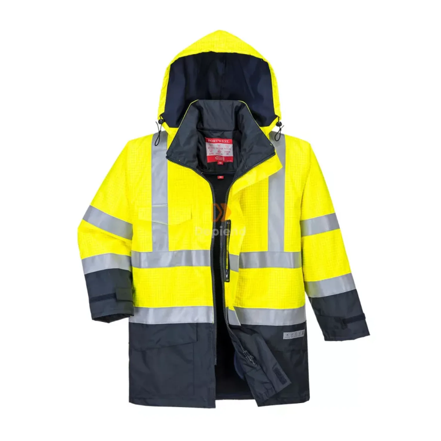 Portwest Bizflame Rain Hi-Vis Multi-Protection kabát sárga / tengerészkék
