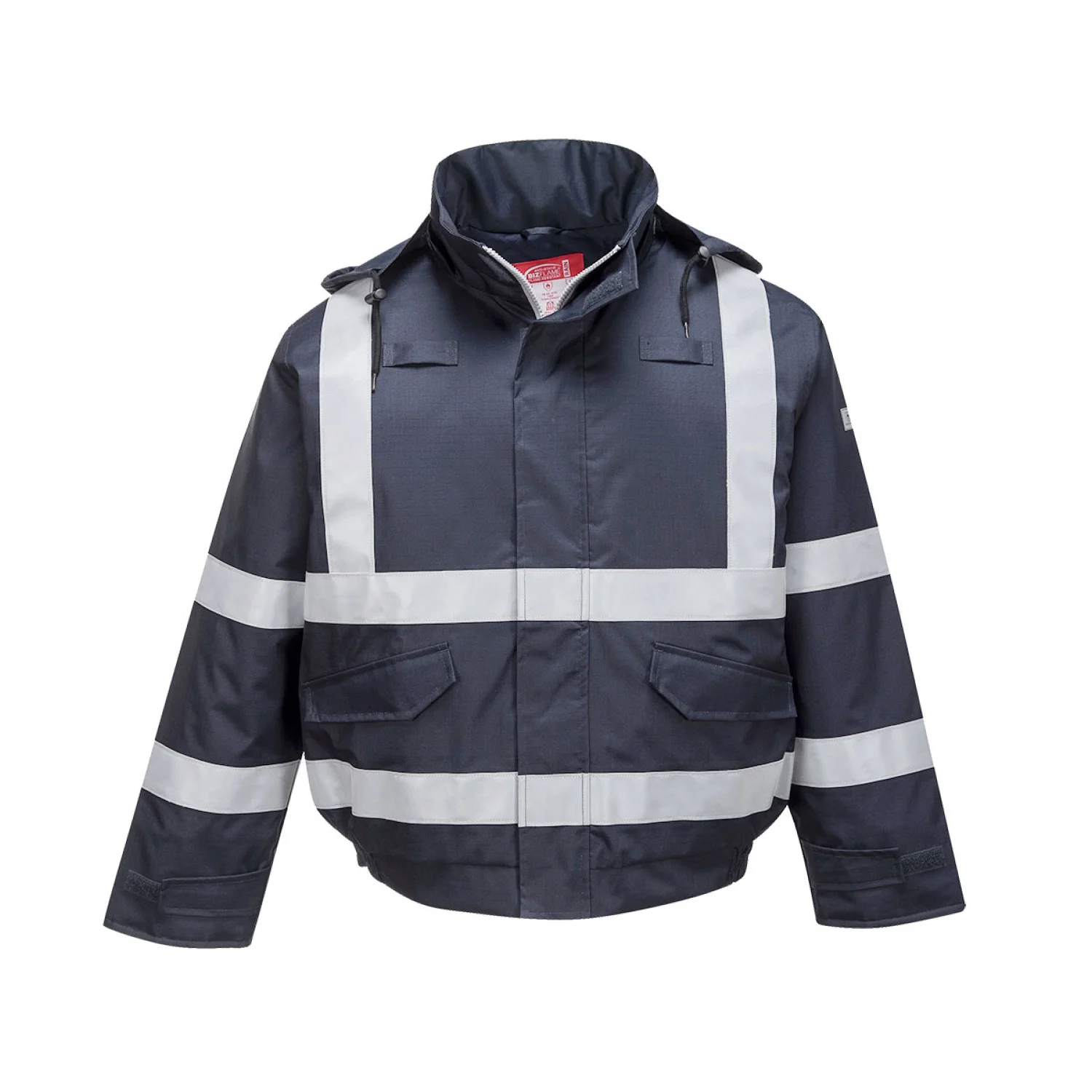 Portwest Bizflame Rain FR Multi Protection bomber kabát Navy