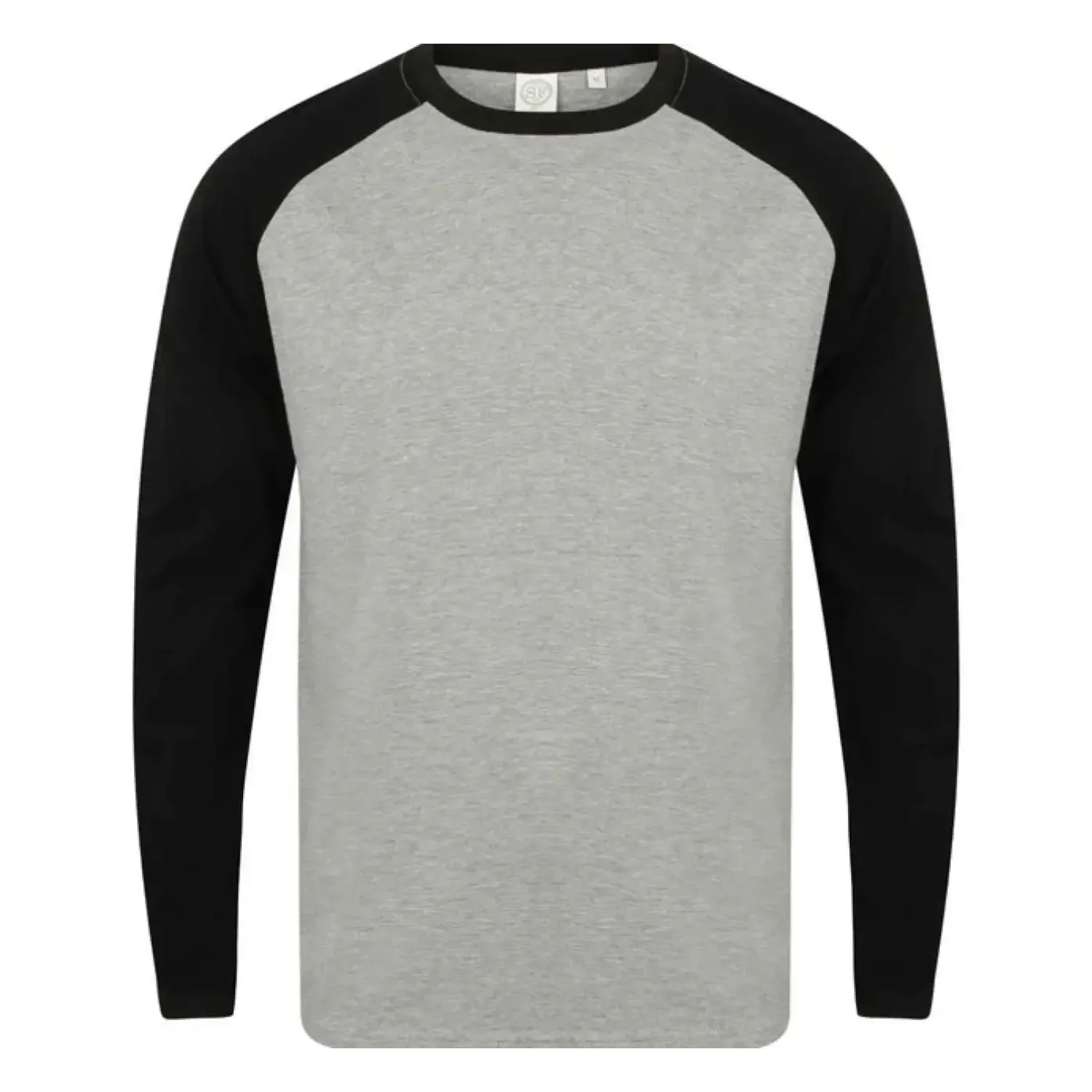 SF Clothing Hosszú ujjú férfi baseball póló Heather Grey/Black