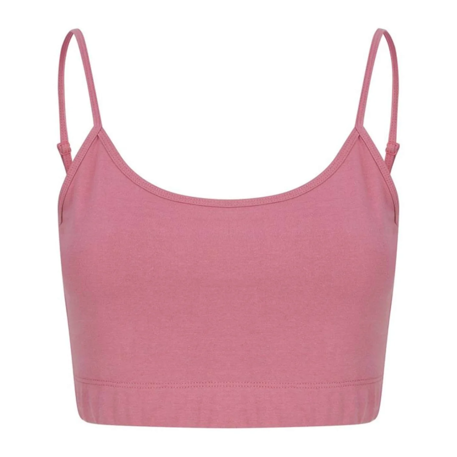 SF Clothing Fenntartható forrásból származó pántos női crop top póló Dusky Pink