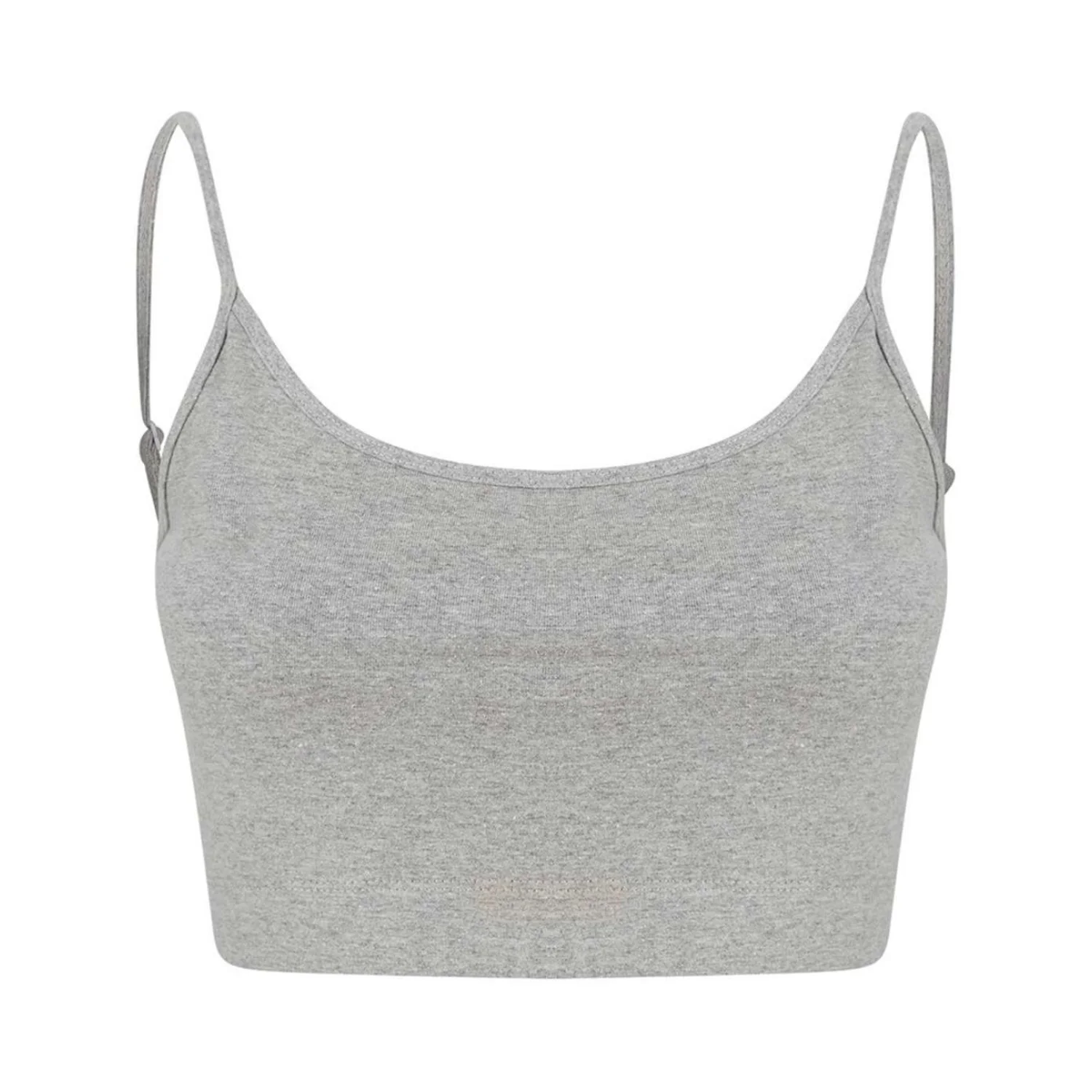 SF Clothing Fenntartható forrásból származó pántos női crop top póló Heather Grey
