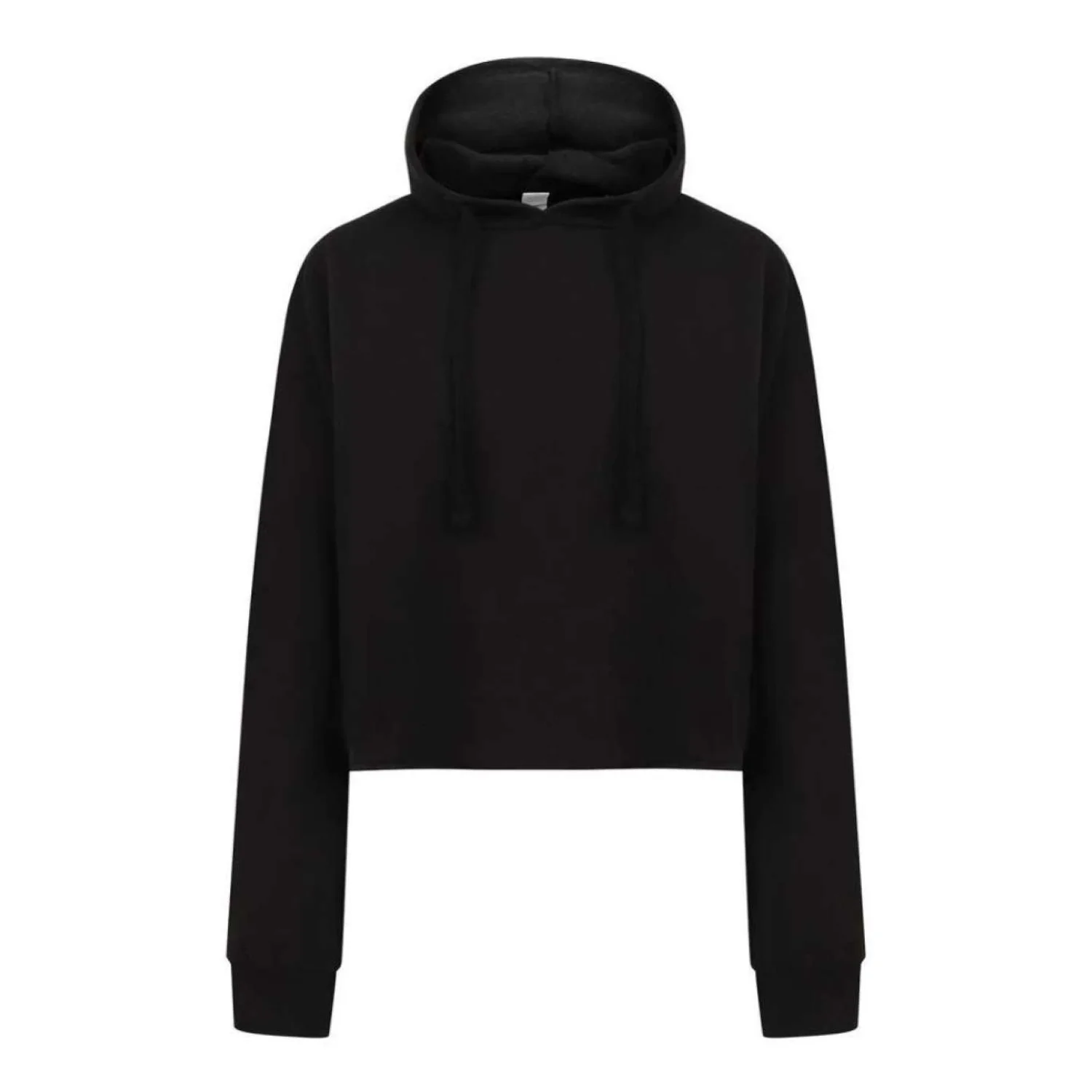 SF Clothing Női crop kényelmi kapucnis szabadidőfelső pulóverek és kardigán Black