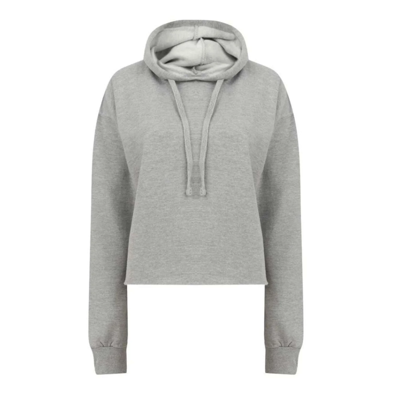 SF Clothing Női crop kényelmi kapucnis szabadidőfelső pulóverek és kardigán Heather Grey