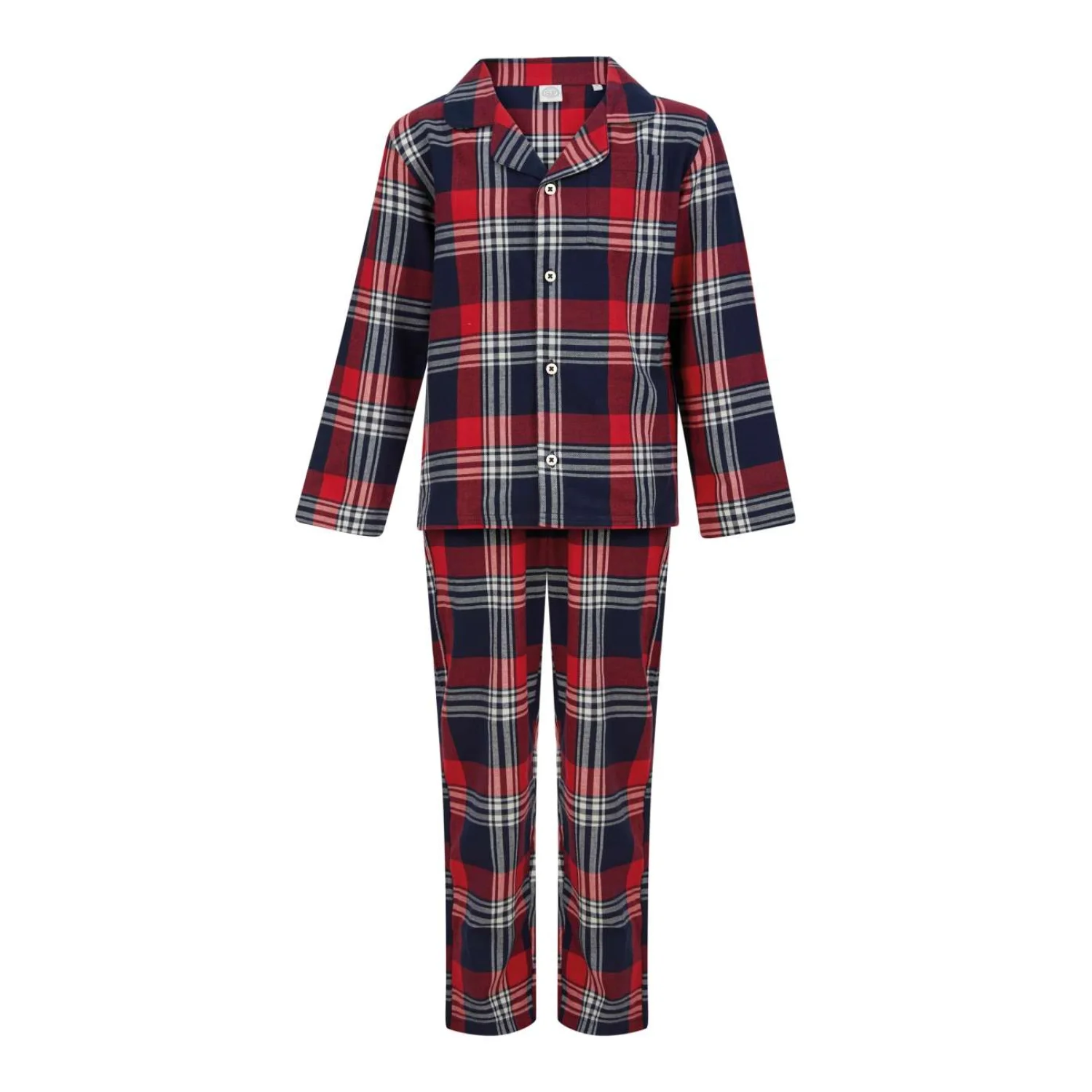SF Clothing Gyermek skótkockás szabadidő szett póló Red/Navy Check