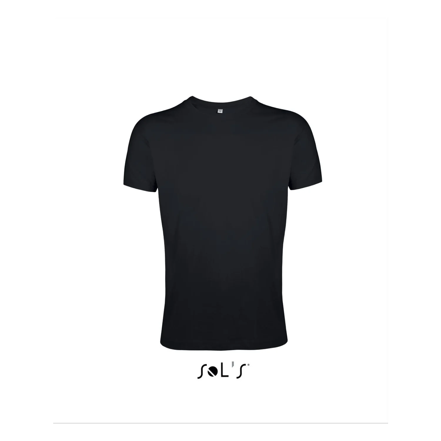 Sol's regent fit - férfi környakas testhezálló póló Deep Black