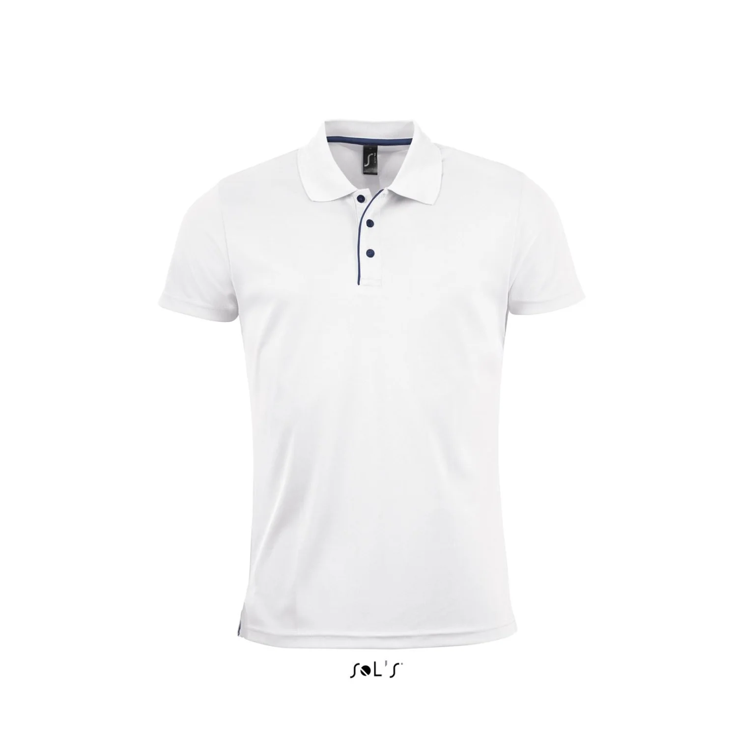 Sol's performer sport férfi galléros póló sportruházat White