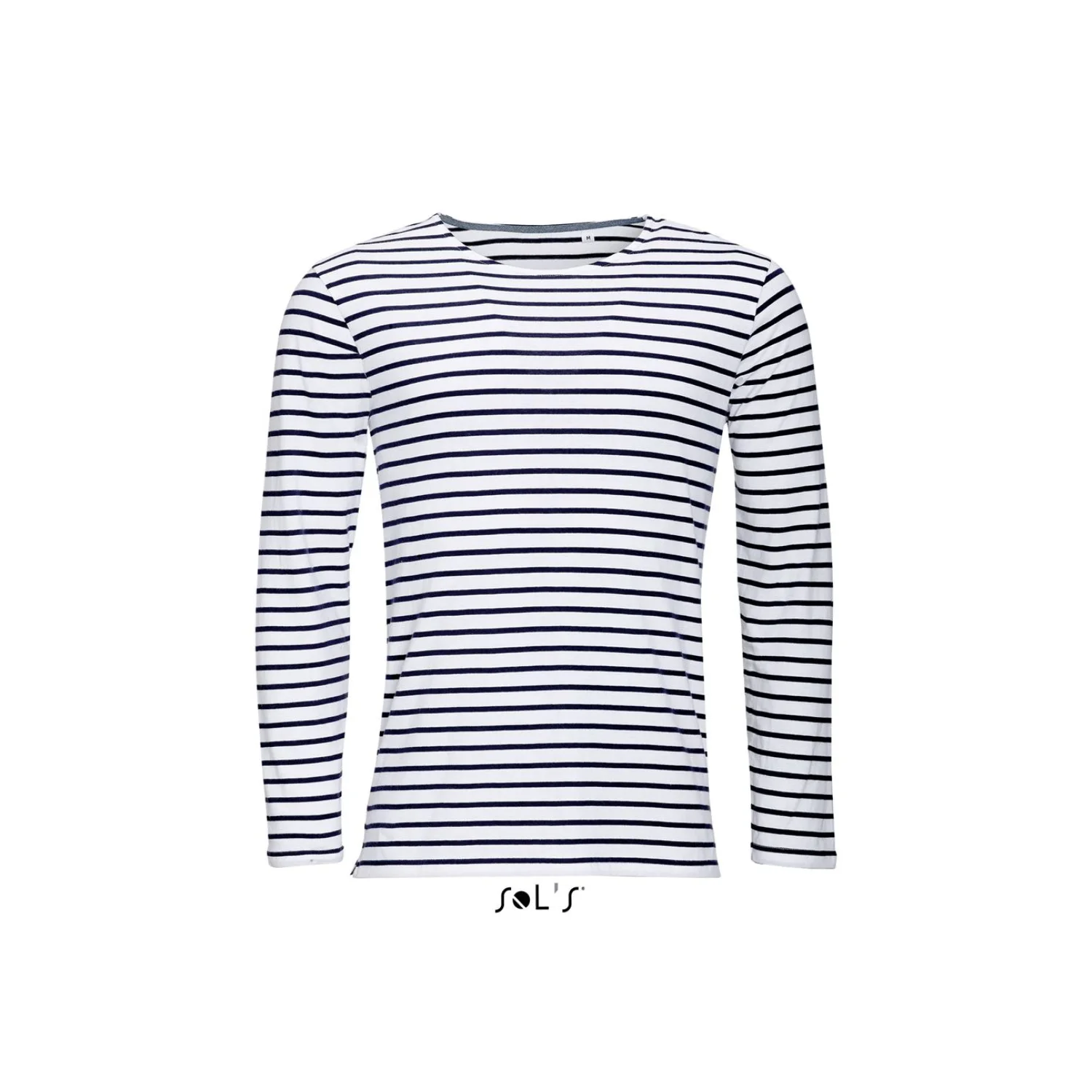 Sol's marine - hosszú ujjú csíkos férfi póló White/Navy