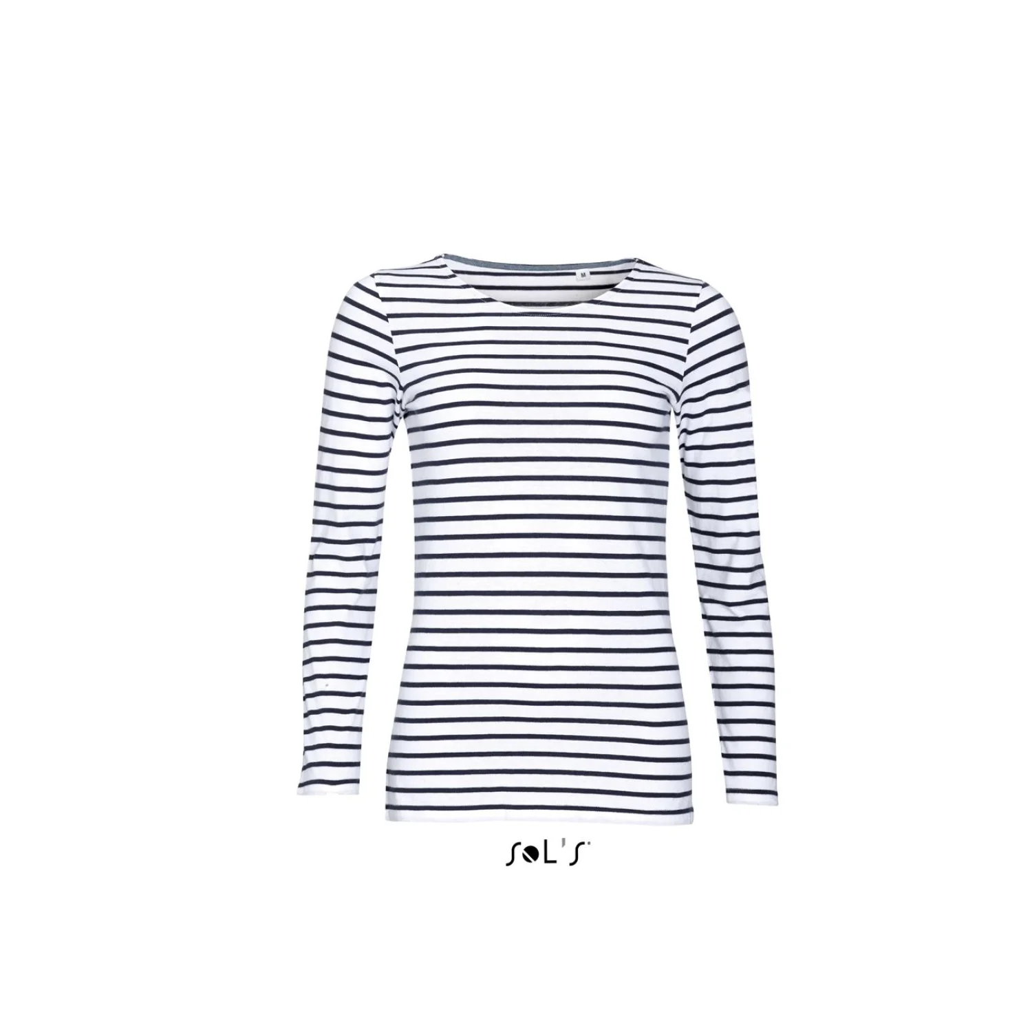 Sol's marine - hosszú ujjú csíkos női póló White/Navy