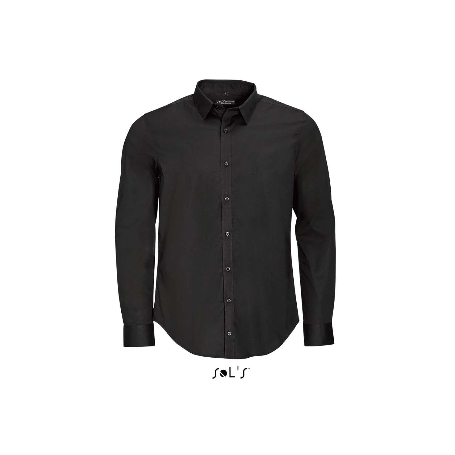 Sol's blake men - hosszú ujjú stretch férfi ing Black