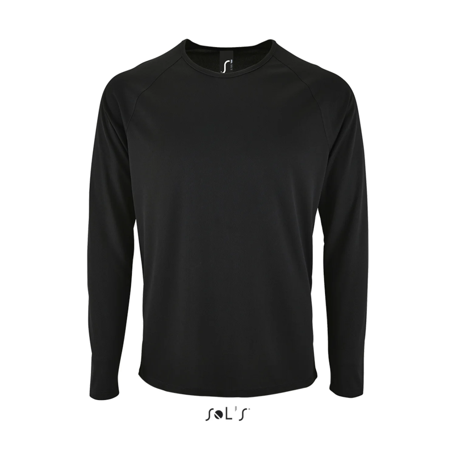 Sol's sporty - férfi hosszú ujjú sport póló sportruházat Black