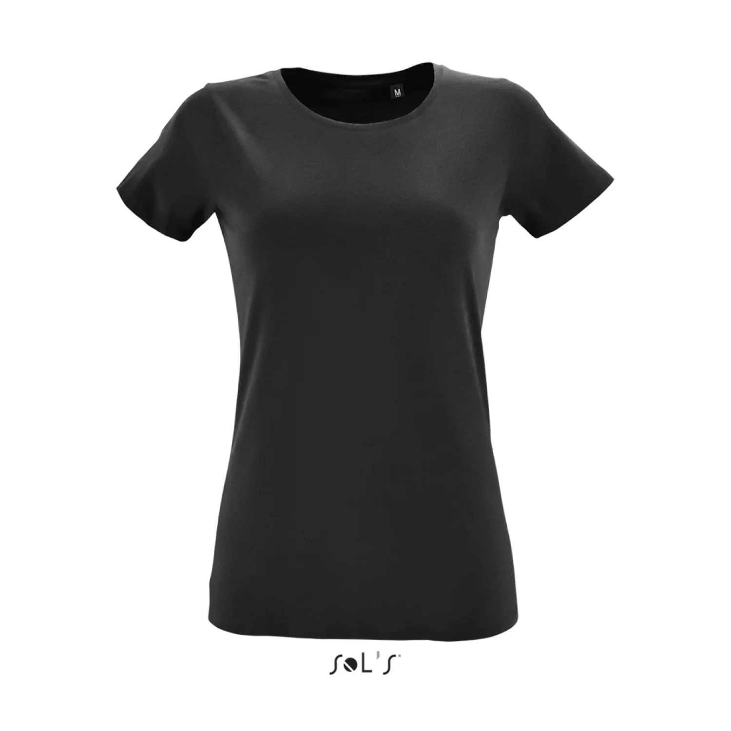 Sol's regent fit - környakas testhezálló női póló Deep Black