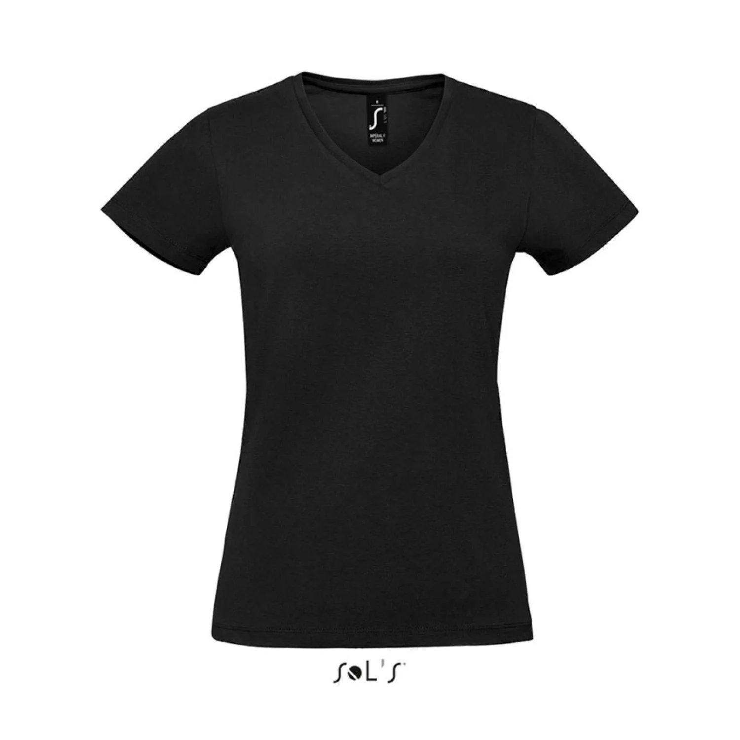 Sol's imperial v women - v-nyakú póló Deep Black