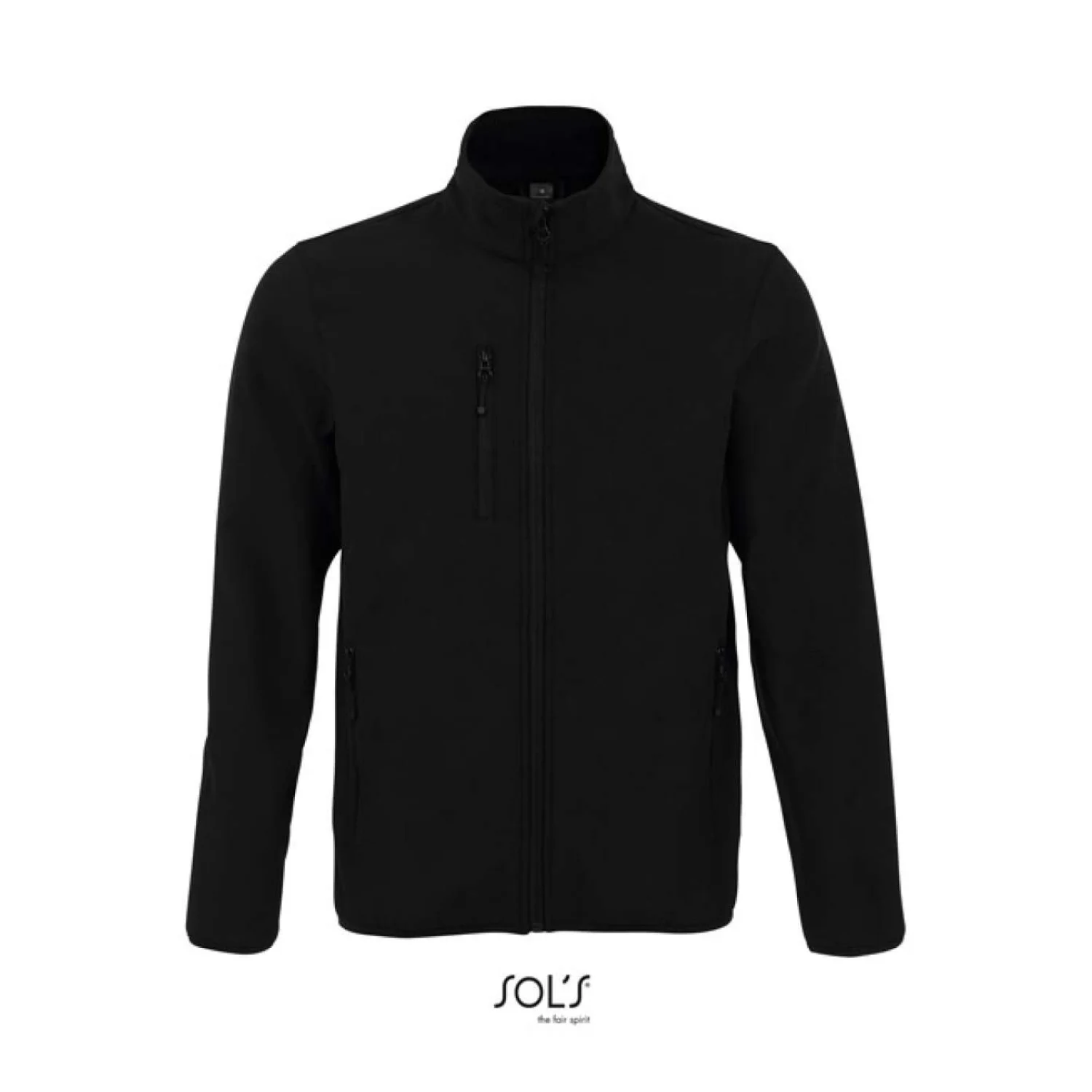 Sol's radian - cipzáras softshell férfi dzseki Black