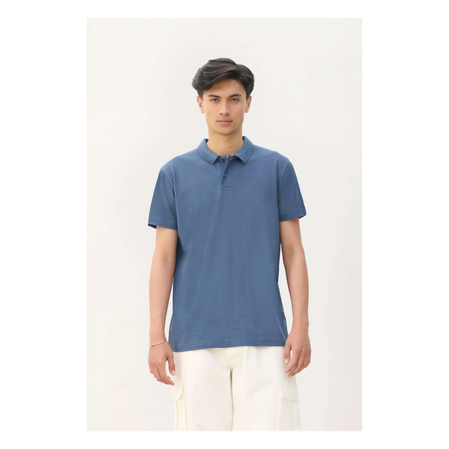 Sol's pulse - uniszex galléros póló Denim