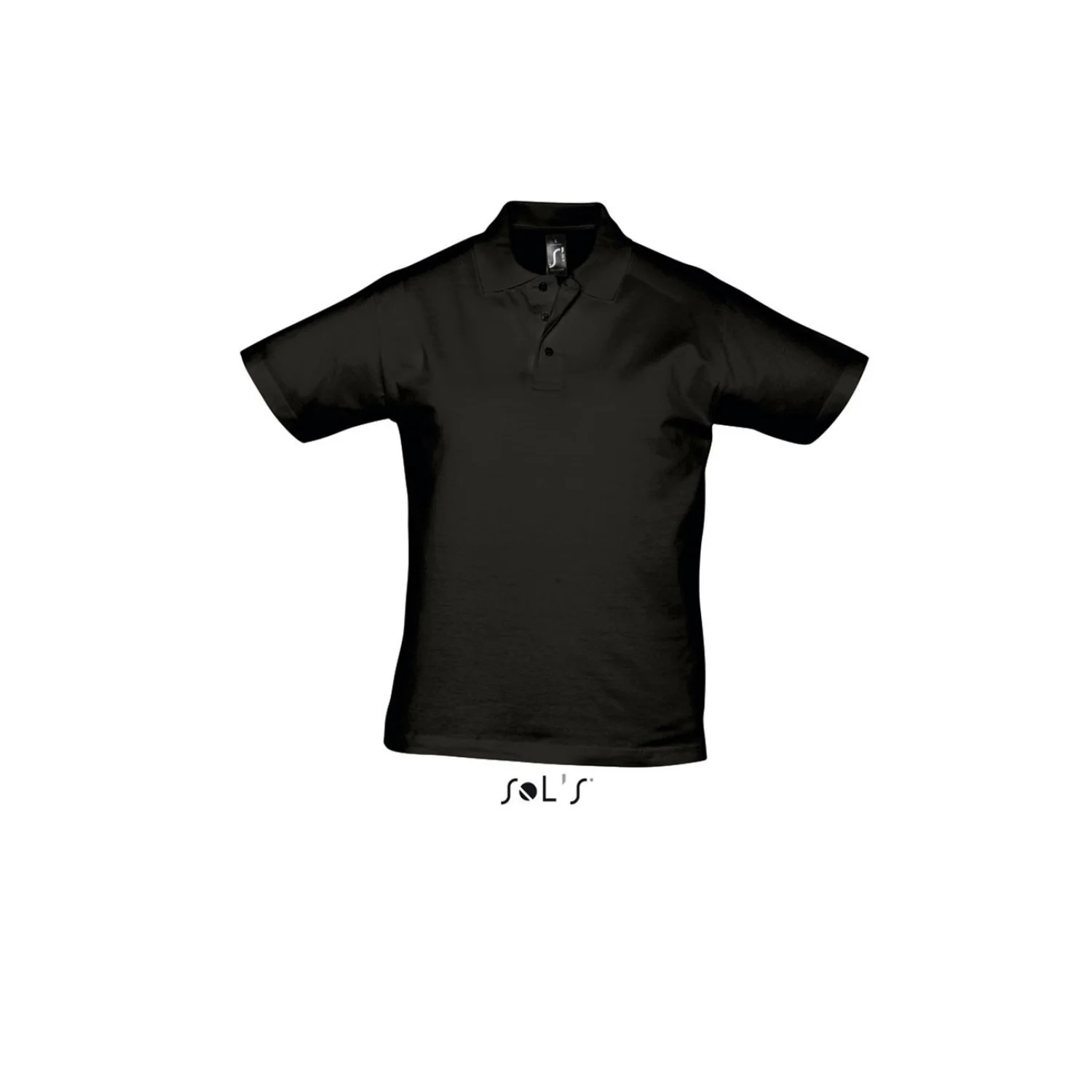 Sol's prescott - férfi galléros póló Deep Black