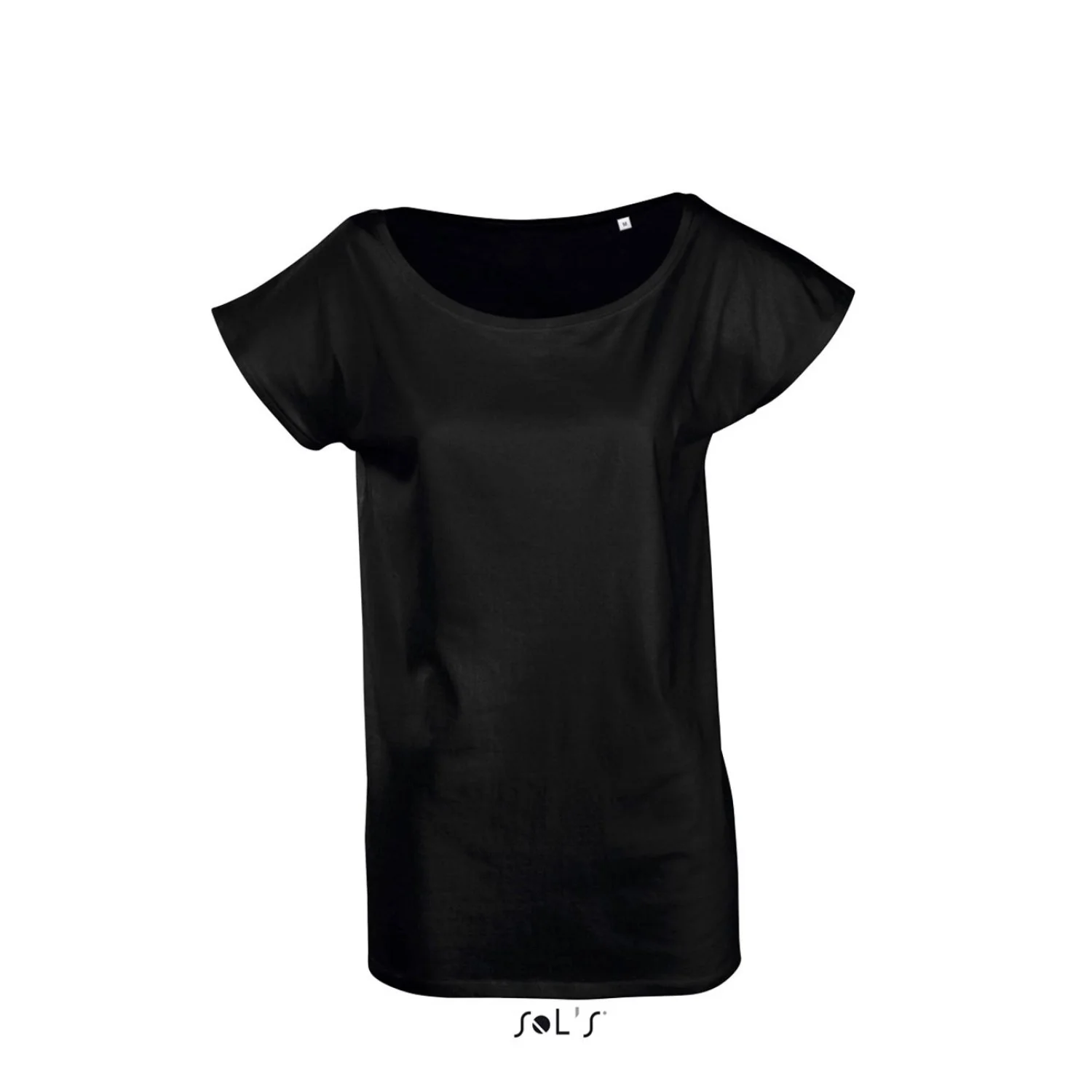 Sol's marylin - női rövid ujjú hosszú kimonó póló Deep Black