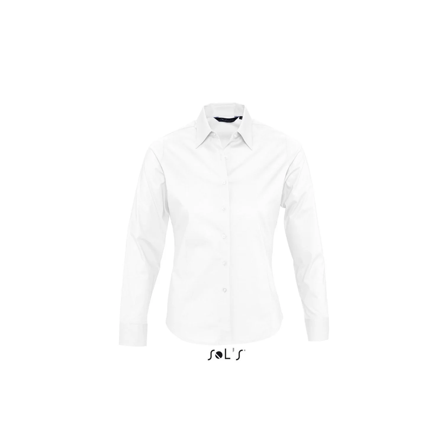 Sol's eden - hosszú ujjú stretch női ing White