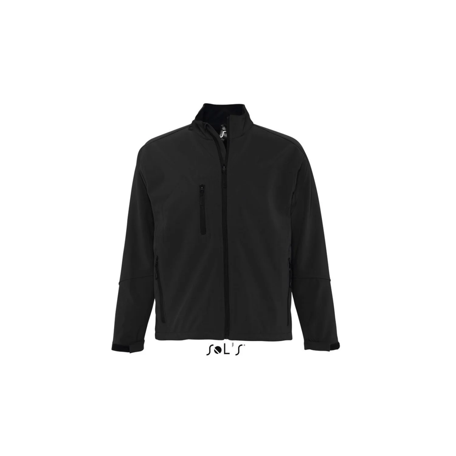 Sol's relax - férfi softshell cipzáras dzseki Black