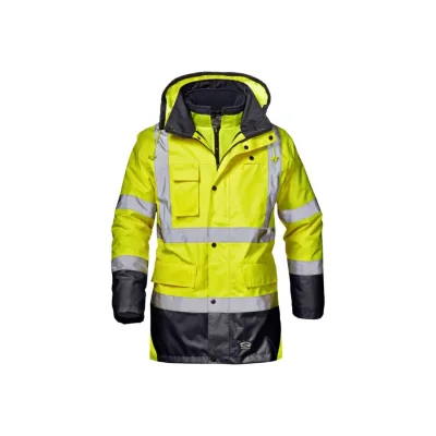 Sir Safety Motorway split kabát, hi-vis sárga kabátok és