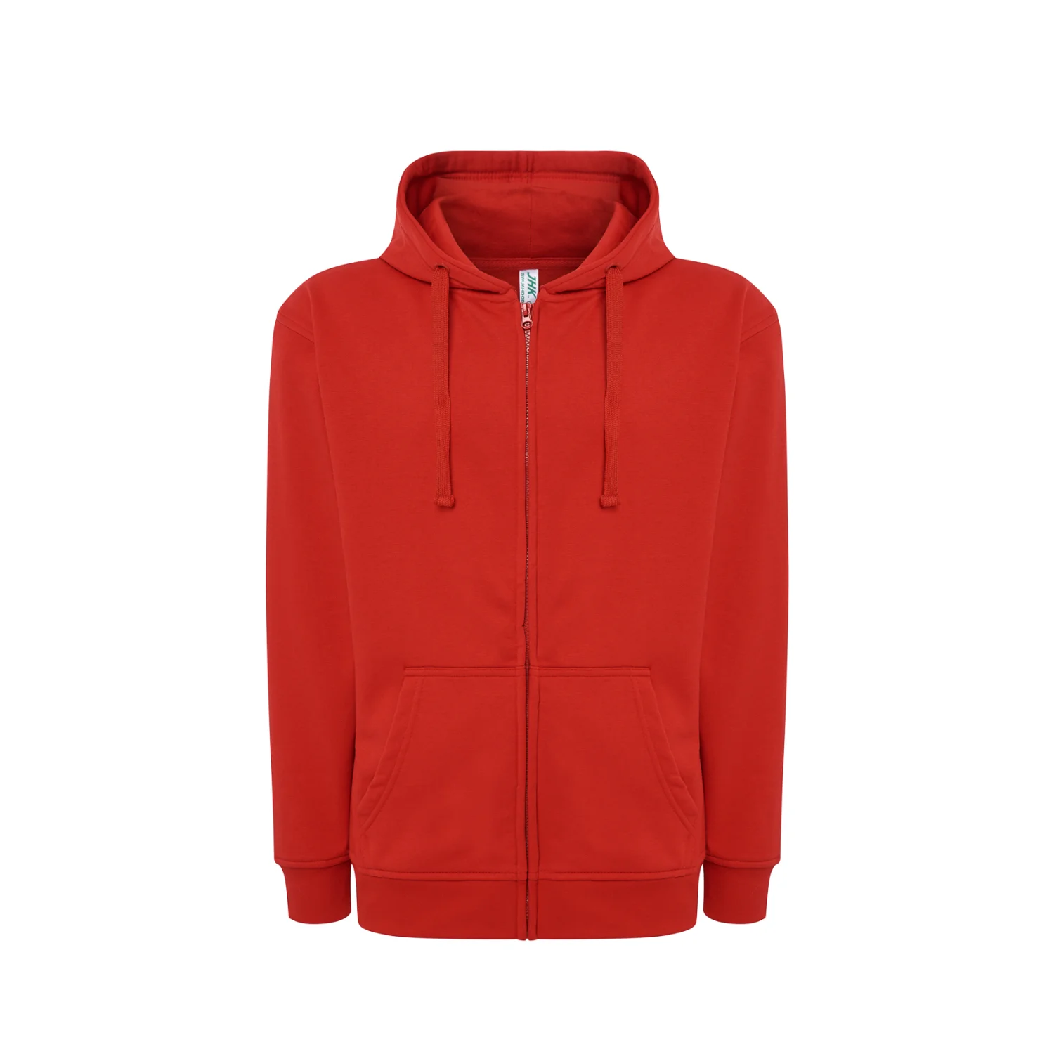 JHK Unisex hooded sweatshirt with a zipper, Red
