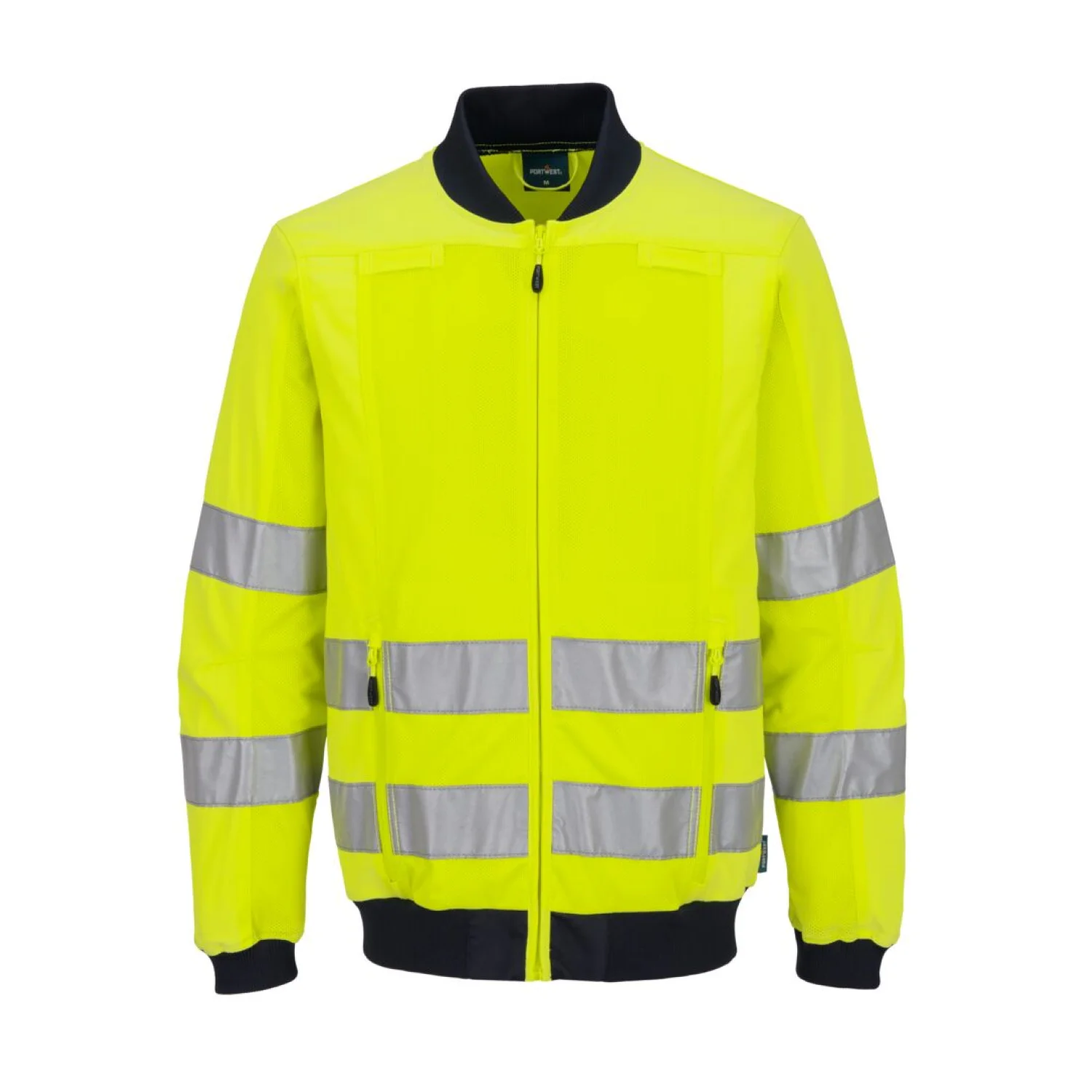Portwest Hi-Vis Work Mesh Panel Jacket Sárga/Navy