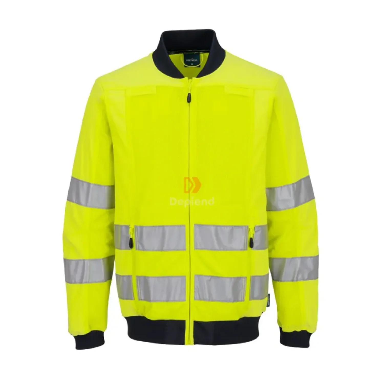Portwest Hi-Vis Work Mesh Panel Jacket sárga/tengerészkék