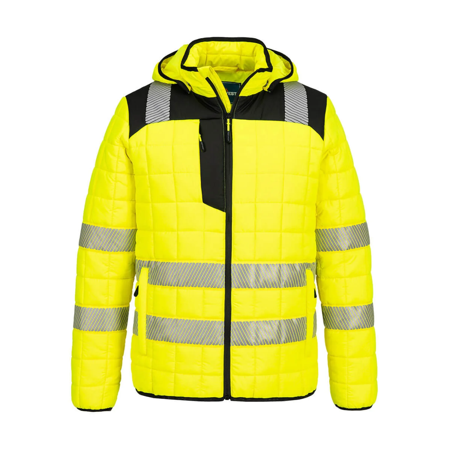 Portwest PW3 Hi-Vis Square baffle kabát sárga/fekete