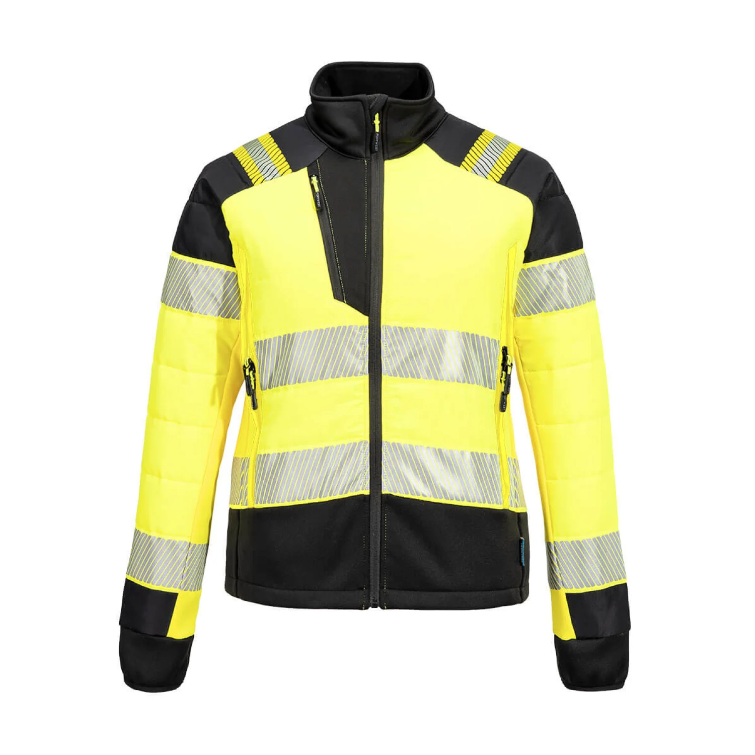 Portwest PW3 Hi-Vis Női Hybrid Baffle kabát sárga/fekete