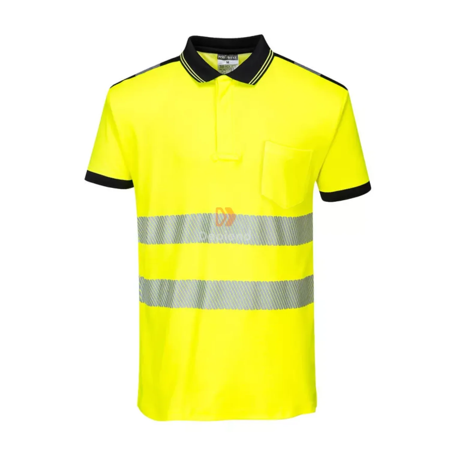 Portwest PW3 Hi-Vis pólóing S/S sárga / fekete
