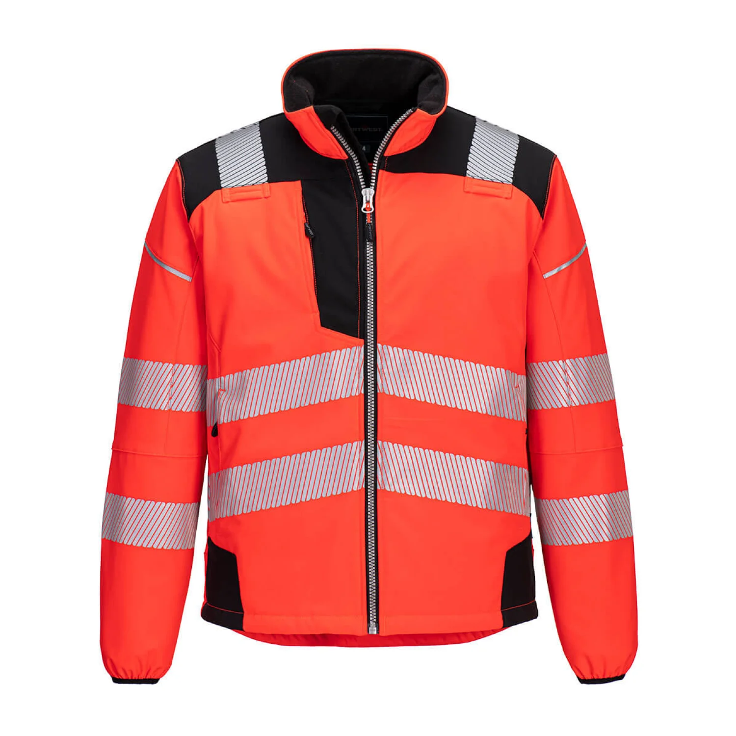 Portwest T402 - Vision Hi-Vis softshell kabát piros/fekete