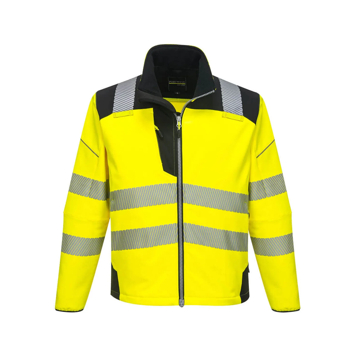 Portwest T402 - Vision Hi-Vis softshell kabát sárga/fekete