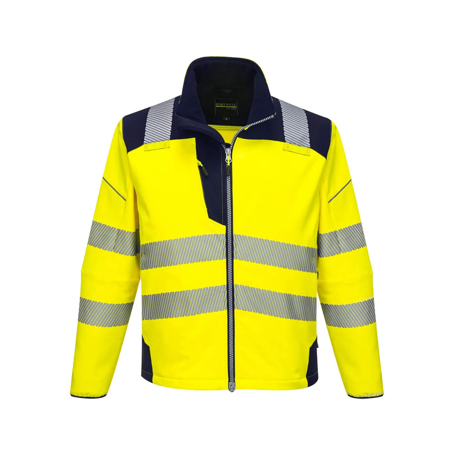 Portwest PW3 Hi-Vis Softshell kabát Sárga/Navy