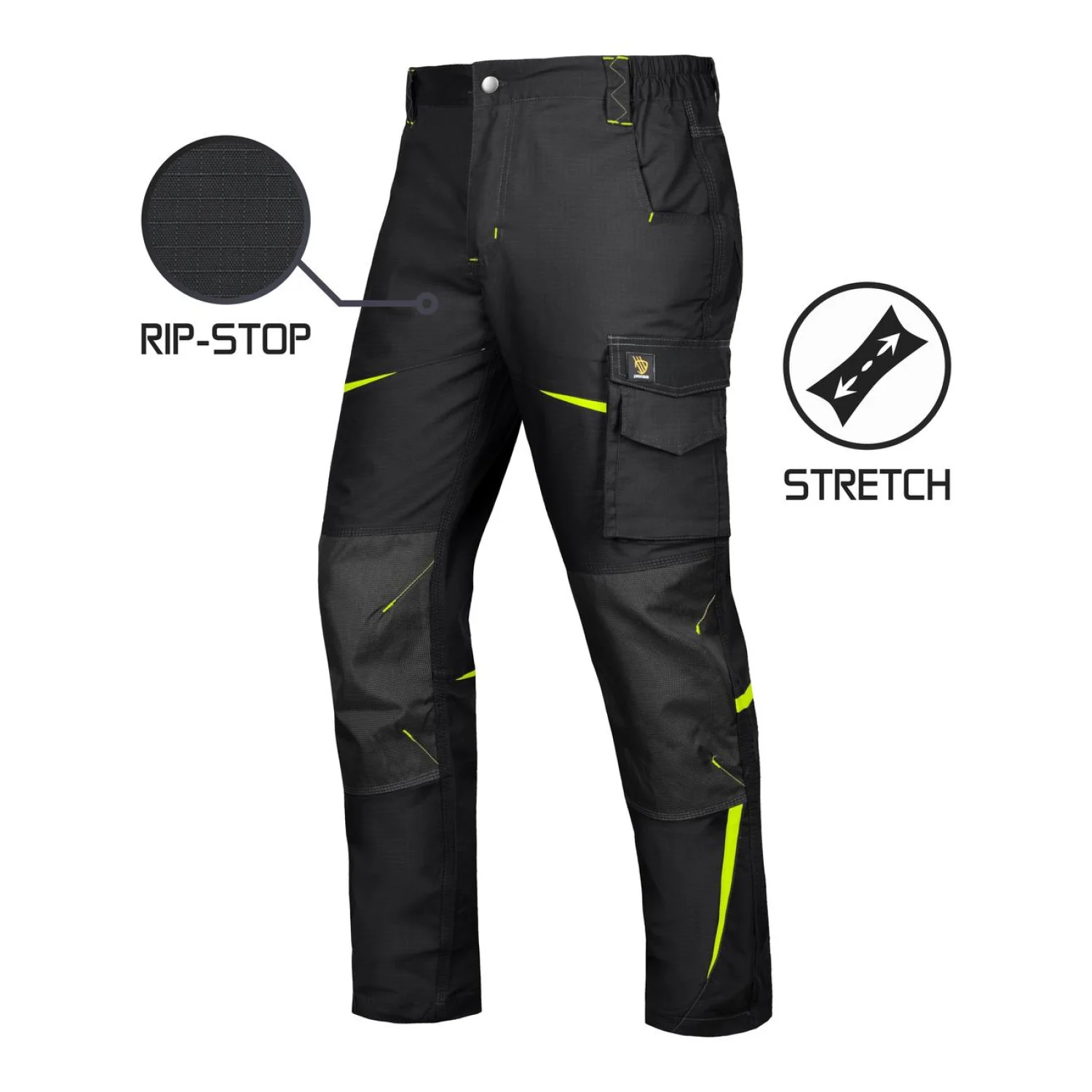 PROCERA Spodnie do pasa titanfit rip-stop stretch black