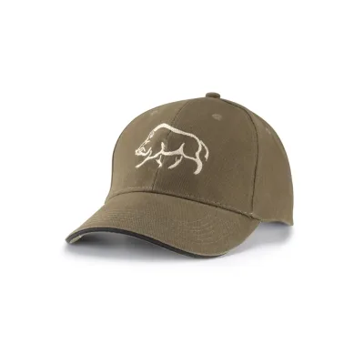 TOP Sapka (vaddisznó hímzéssel) khaki/fekete