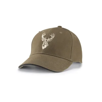 TOP Sapka (szarvas hímzéssel) khaki/fekete