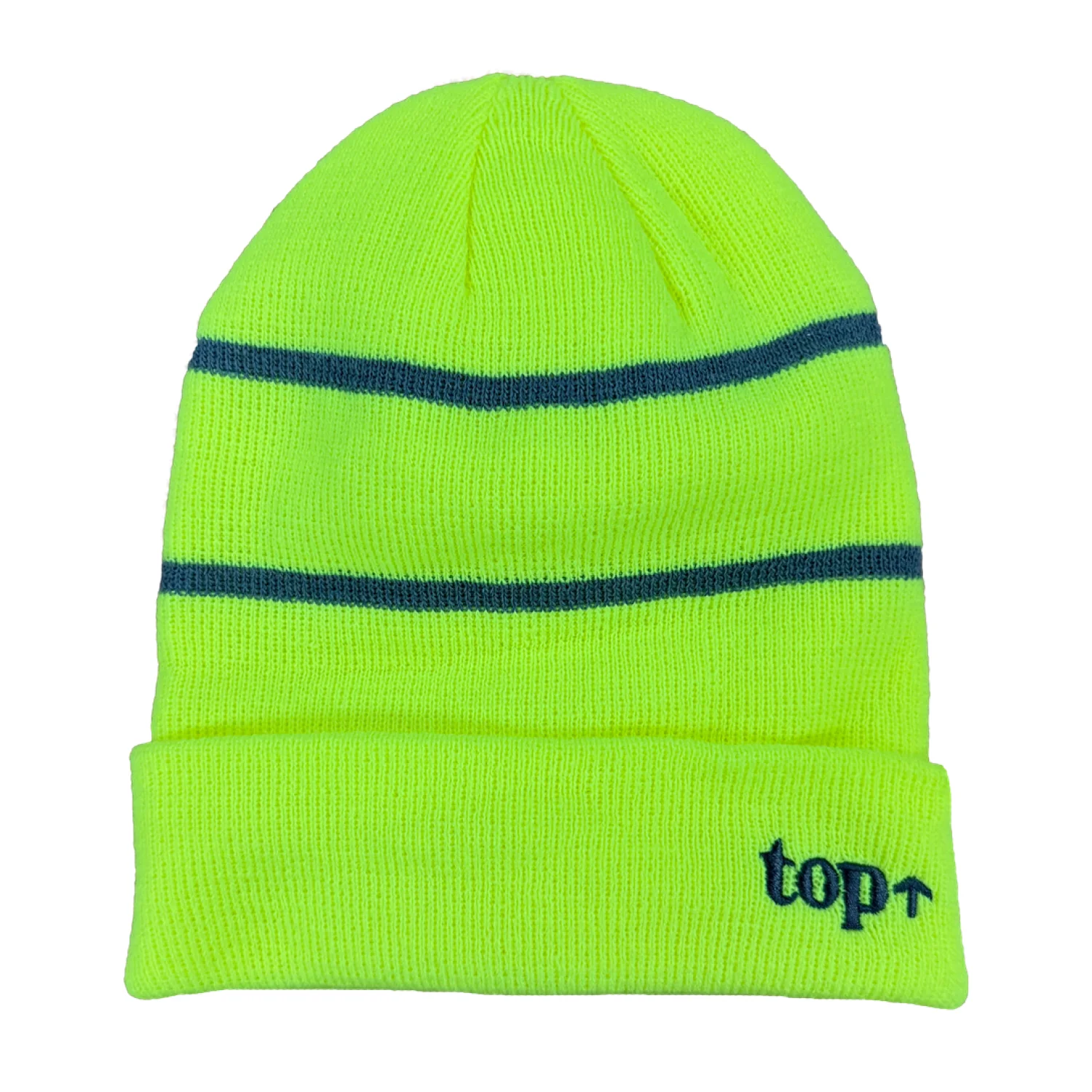 TOP CAP Sapka - Fényvisszaverő csíkkal jólláthatósági színben polár sapka