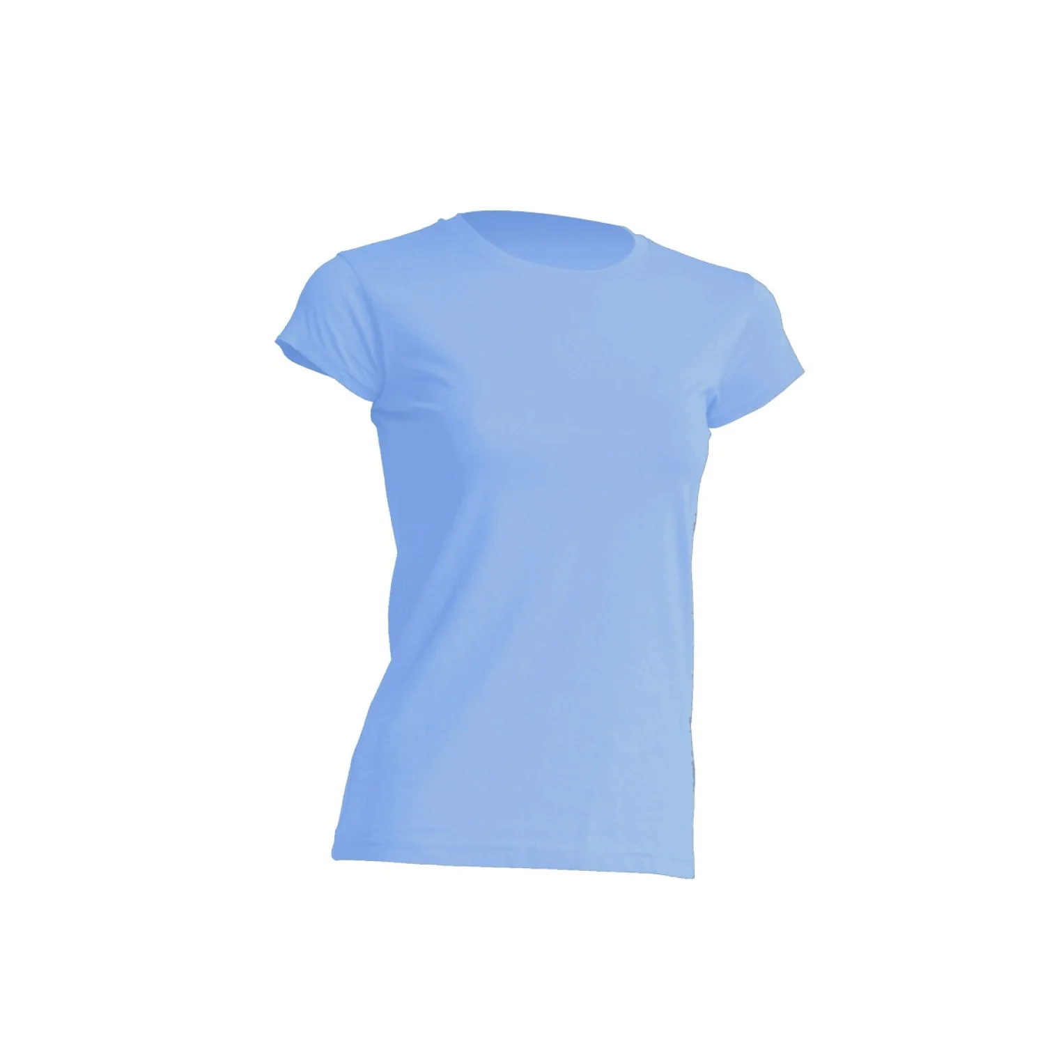 JHK Women's t-shirt V-neck orange Light blue