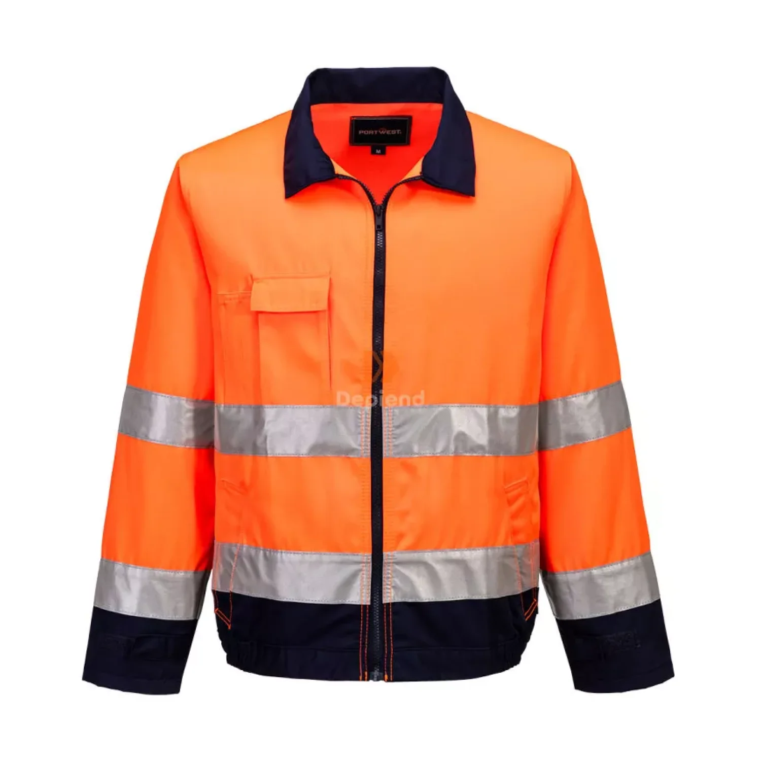 Portwest Madrid Hi-Vis kabát narancs / tengerészkék