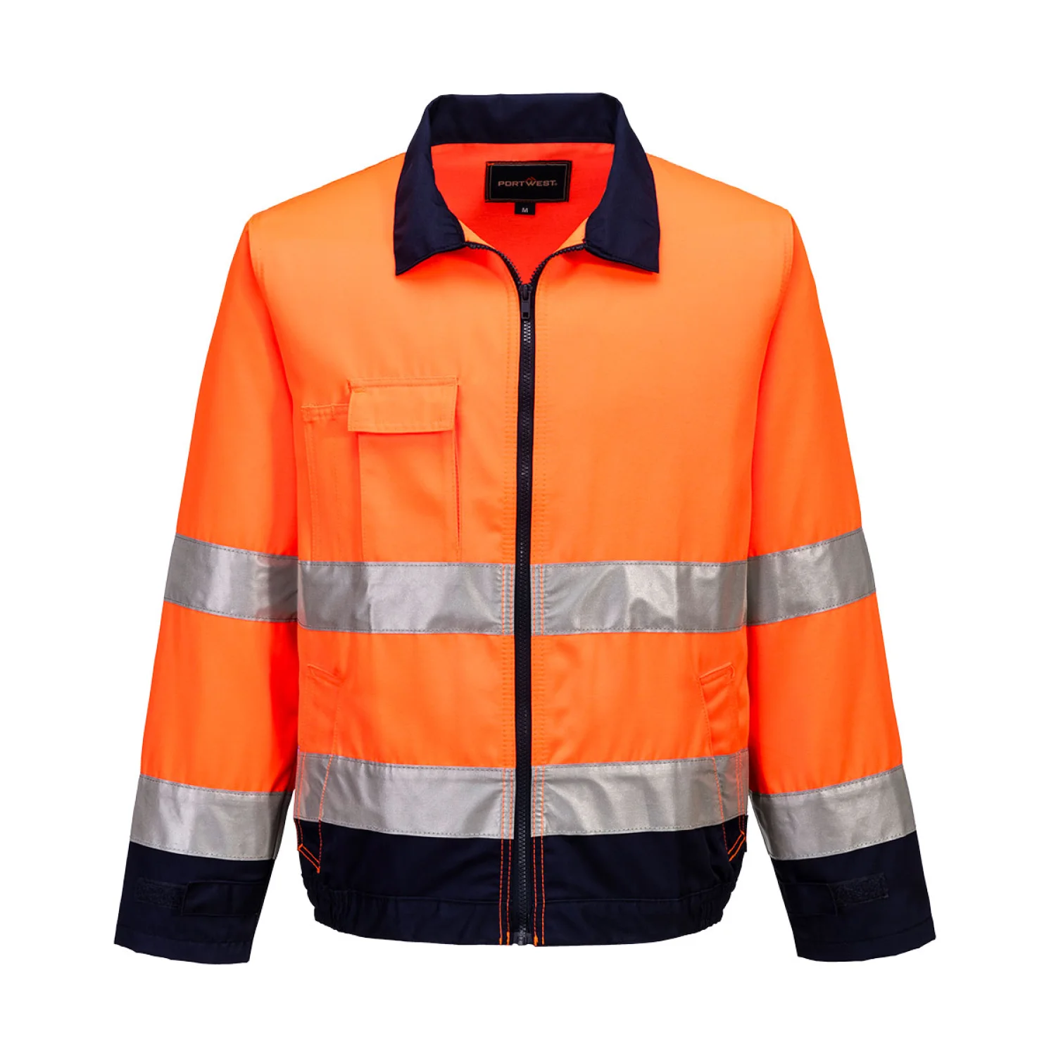 Portwest Madrid Hi-Vis kabát Narancs/Navy