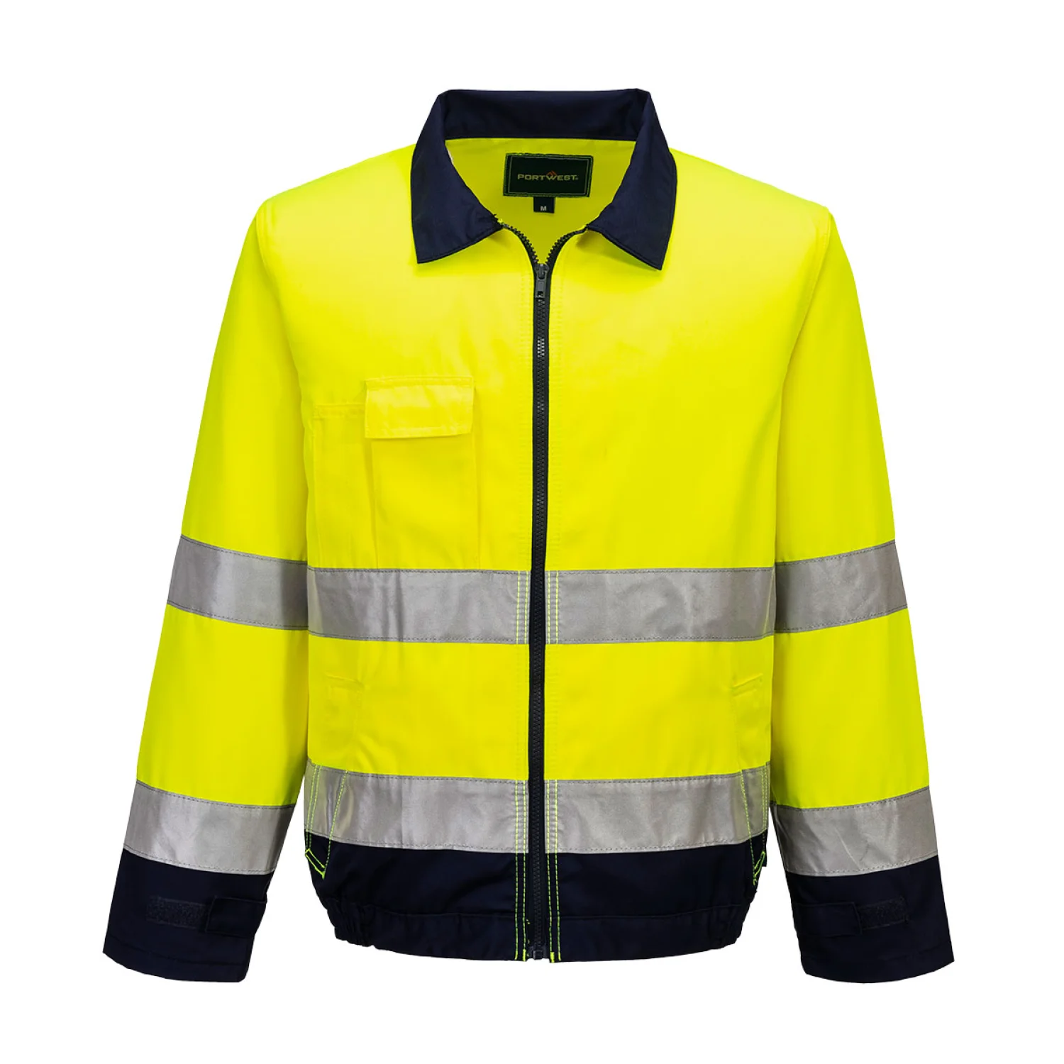 Portwest Madrid Hi-Vis kabát Sárga/Navy